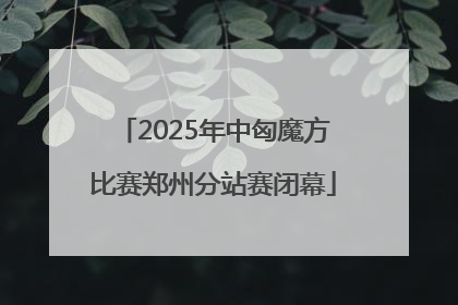 2025年中匈魔方比赛郑州分站赛闭幕